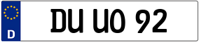 Trailer License Plate